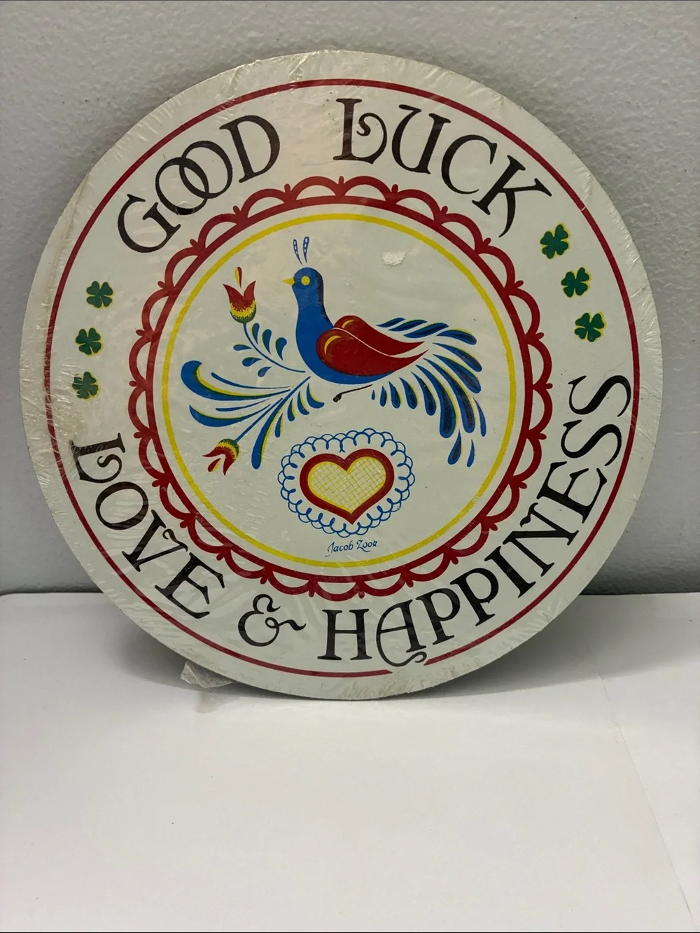 Good Luck Love & Happiness Round Wall Decor - Multicolor